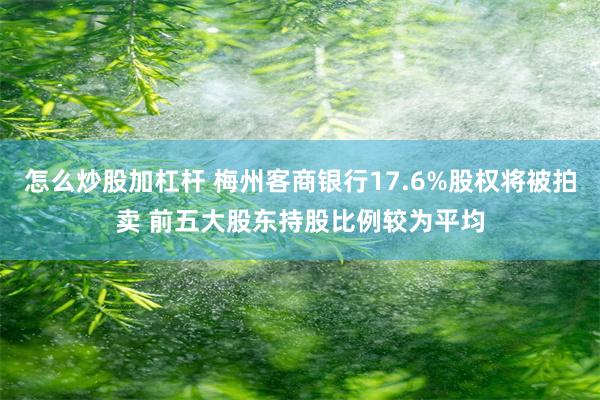 怎么炒股加杠杆 梅州客商银行17.6%股权将被拍卖 前五大股东持股比例较为平均