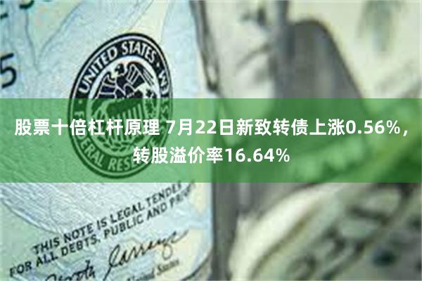 股票十倍杠杆原理 7月22日新致转债上涨0.56%，转股溢价率16.64%