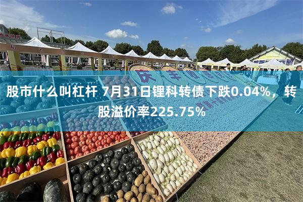 股市什么叫杠杆 7月31日锂科转债下跌0.04%，转股溢价率225.75%