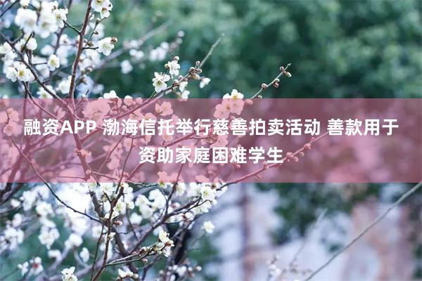 融资APP 渤海信托举行慈善拍卖活动 善款用于资助家庭困难学生