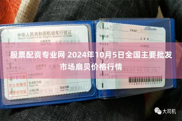 股票配资专业网 2024年10月5日全国主要批发市场扇贝价格行情