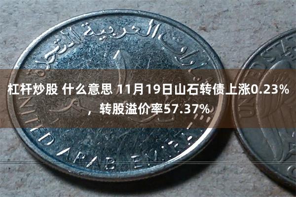 杠杆炒股 什么意思 11月19日山石转债上涨0.23%，转股溢价率57.37%