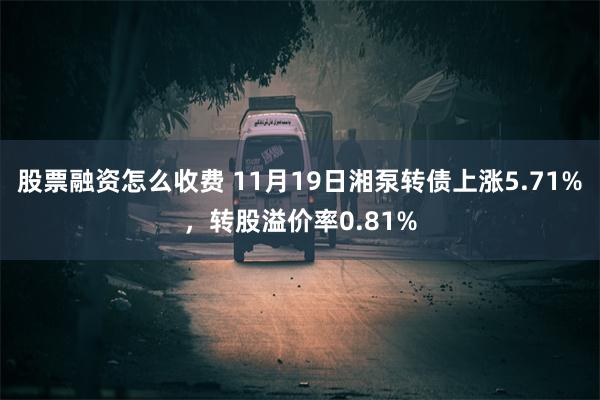 股票融资怎么收费 11月19日湘泵转债上涨5.71%，转股溢价率0.81%