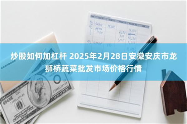 炒股如何加杠杆 2025年2月28日安徽安庆市龙狮桥蔬菜批发市场价格行情